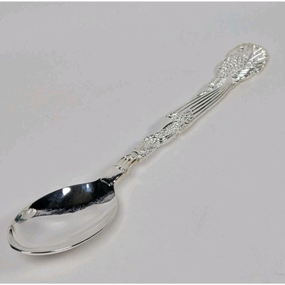 International Silver Co Antioch Serving Spoon Silverplated 12” Ornate Handle NIB